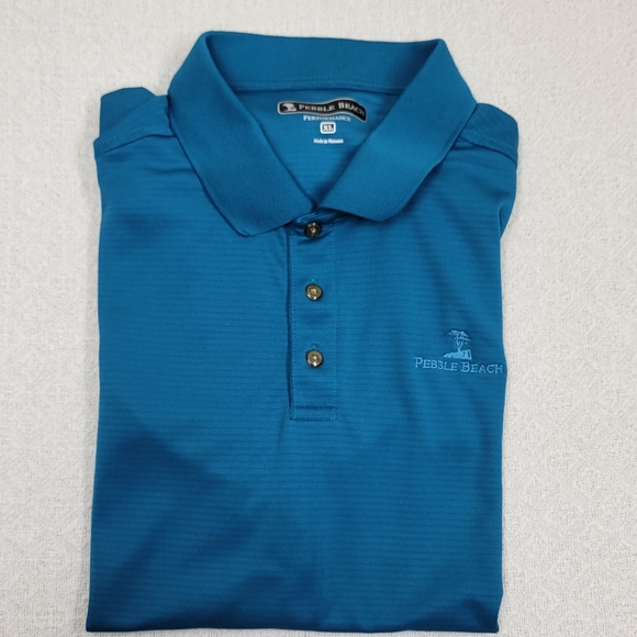 Men's Pebble Beach Performance Golf Polo Shirt - Picture 1 of 13